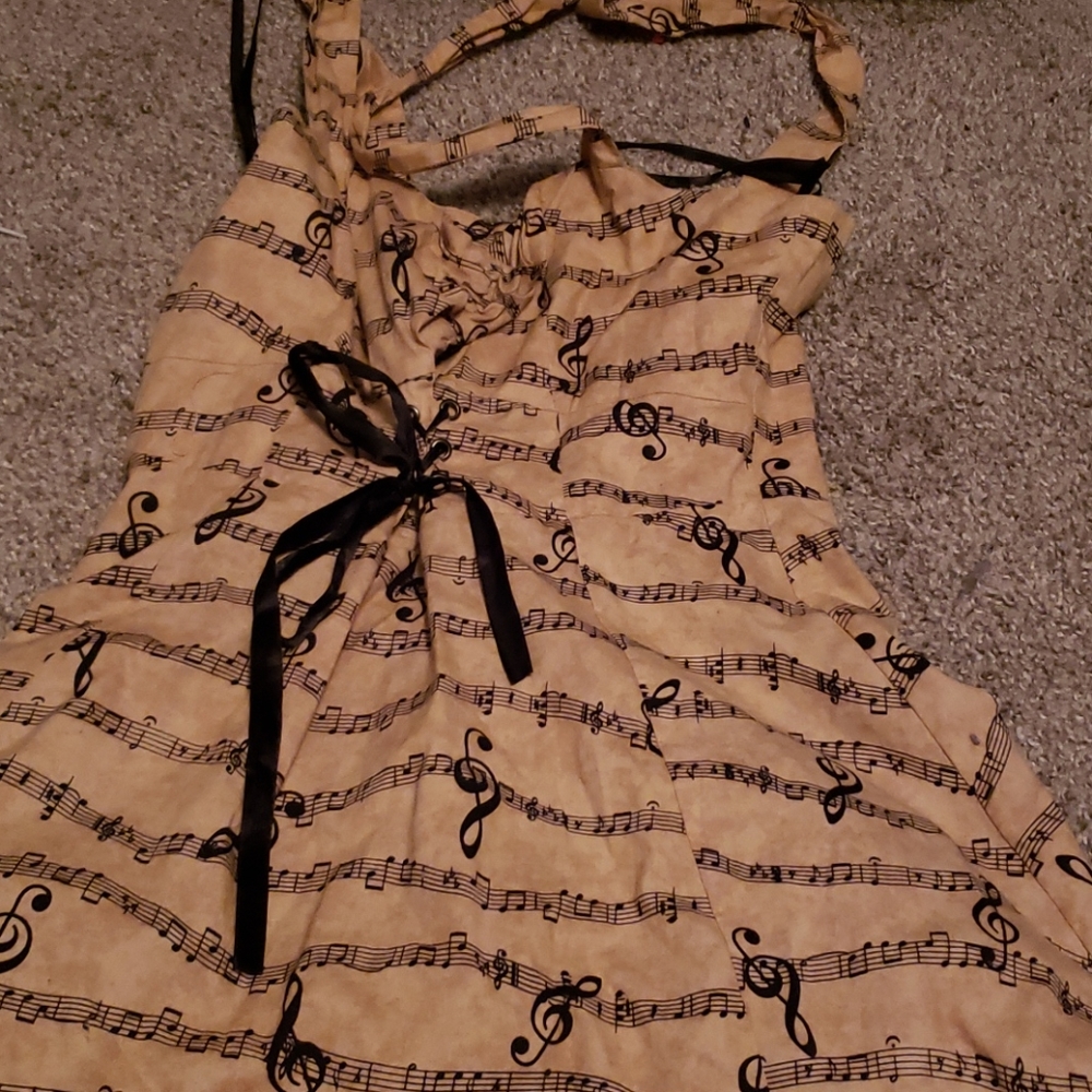 Music note halter dress